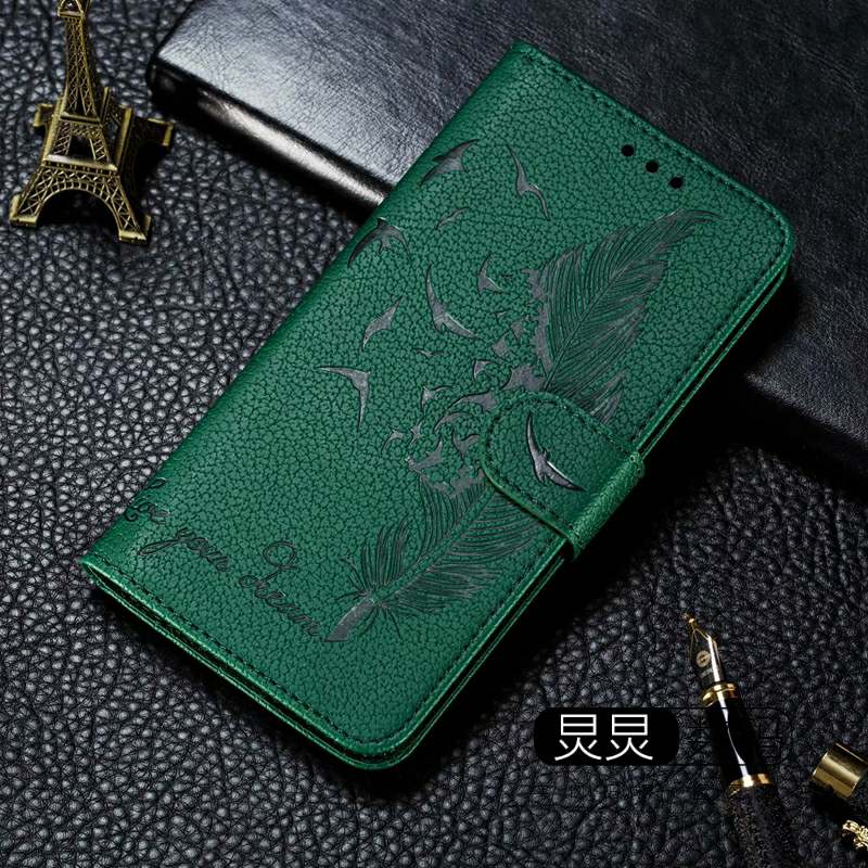 Samsung A7 & 2018 & GreenFor Samsung A5 A7 A7 A9 2018 paragraph Mobile phone set silica gel Clamshell  Insert card Leather case personality originality