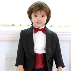 Пояс 韩国进口正品 儿童男童礼服配饰 领结+腰封 酒红