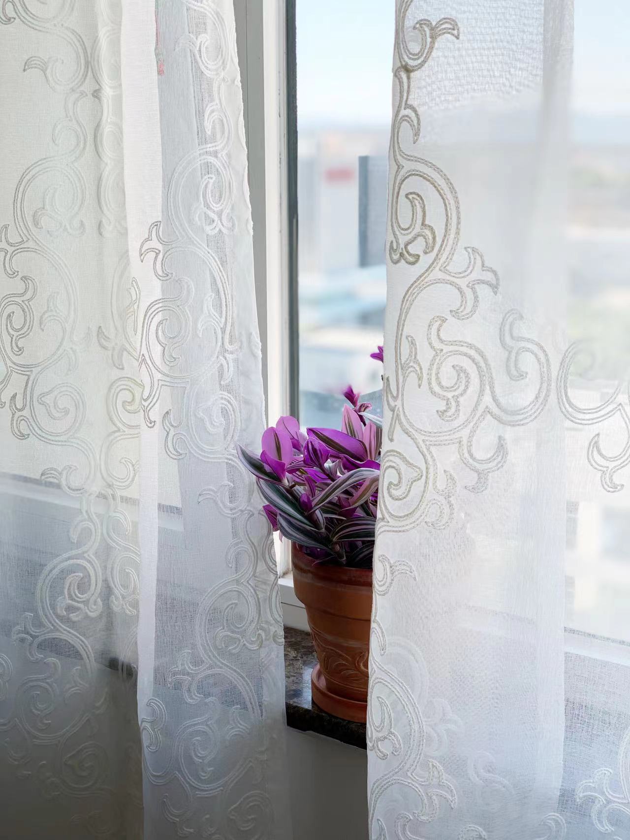 厂家直供跨境纯白纱帘金刚纱透质感加厚防刮工程客厅阳台窗纱-阿里巴巴