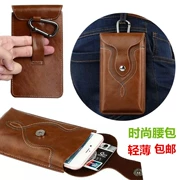 6 inch Huawei Mate8 túi điện thoại di động NXTAL10 eo bag phần dọc treo thắt lưng da trường hợp điện thoại di động túi mỏng mặc vành đai nam 9