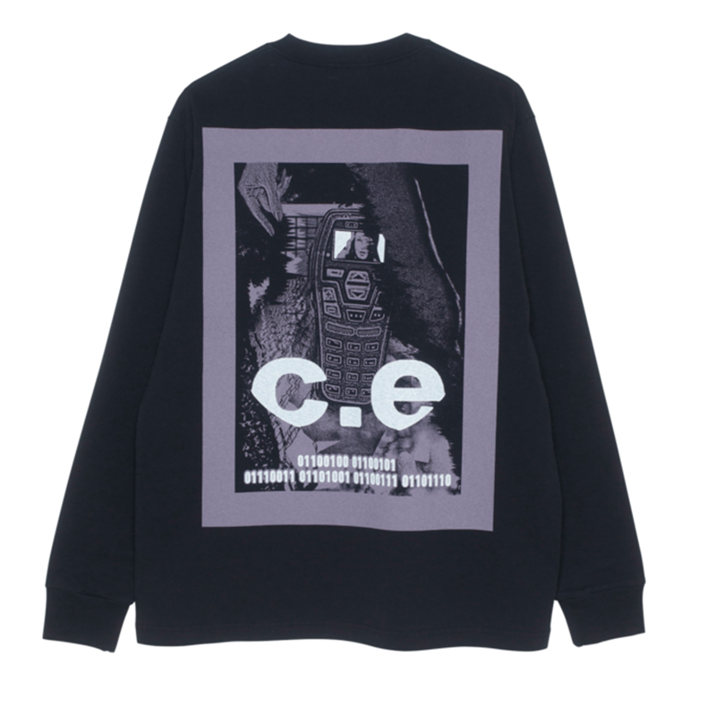 Blackce Long sleeve T-shirt male lifecavempt Embroidery solar system Chaopai Spoof mobile phone printing LONG SLEEVE T
