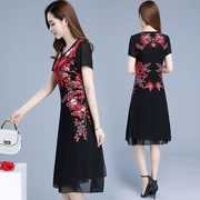 Lucy Randy Women micro-dress chang Li voan in đầm nữ 2019 dài phần dài tay ngắn - Quần áo ngoài trời
