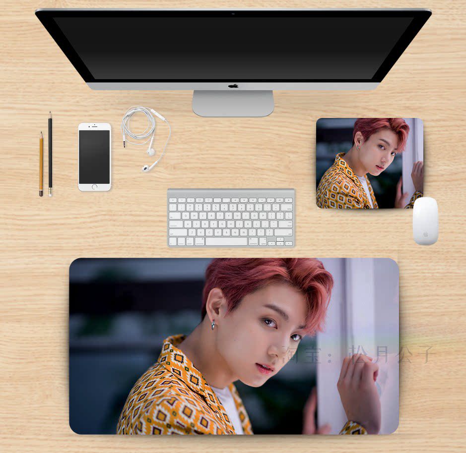BTS Bulletproof Youth Tuan Tian Yiguo Shop Cushion Mouse Guts Super Large Desk Case Custom Customized Keyboard Jungkook