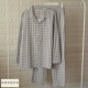 Bộ đồ ngủ nam gạc cotton Nhật Bản phù hợp với tay dài mùa xuân và mùa thu nam và nữ dịch vụ cotton mỏng phần nhà có kích thước lớn - Bộ Pajama