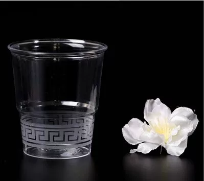Disposable tableware, transparent wineglass polypropylene, increased thickness, 90 ml
