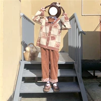 [Алисе] C5745 Оригинальный какао -медведь свитер