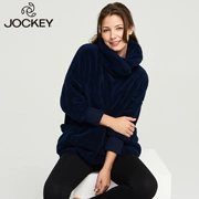 J Racer nhà quần áo phụ nữ quần áo áo khoác san hô lông cừu dày ấm cao cổ áo thun áo ngủ mùa thu và sản phẩm mới - Pyjama