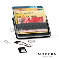 Đức HIỆN ĐẠI nhôm không khí ví thẻ ID thẻ thẻ sim bộ thẻ khe cắm thẻ nam ví kim loại ví clutch nam