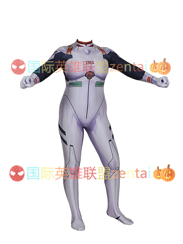 whiteNew century gospel warrior EVA warrior Cosplay Conjoined body Tights role play the role zentai suit
