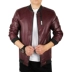 2019 Mới Net Red Hained Leather Men Thanh niên Bóng chày Cổ áo Slim Da đẹp Áo khoác ngắn - Quần áo lông thú Quần áo lông thú