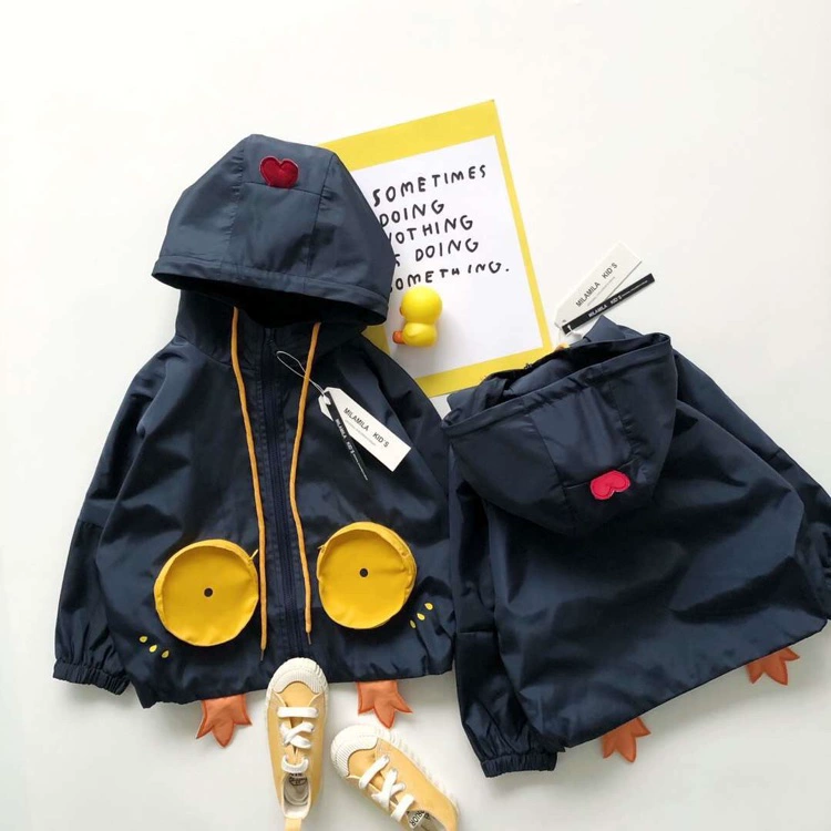 Quần áo trẻ em mùa xuân chàng trai và cô gái mới phong cách nước ngoài phim hoạt hình áo khoác trẻ em trẻ em trùm đầu dây kéo cardigan - Áo khoác