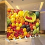 Mục vụ màn hình phân vùng tường nhà hàng khách sạn ăn uống trang trí trái cây salad rau tươi có thể gập màn hình - Màn hình / Cửa sổ bình phong vải