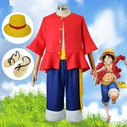 One Piece Luffy cos phù hợp với hai năm sau thế hệ thứ hai cosplay quần áo mũ rơm giày đạo cụ quần áo bộ