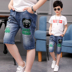Trai quần short denim mùa hè cắt quần trẻ em quần quần 2018 trẻ em mới của quần áo năm quần quần ống túm phiên bản Hàn Quốc Quần jean