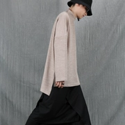 SA2018 mùa thu và mùa đông mới thiết kế ban đầu cá tính đơn giản trước khi ngắn dài side chia ngã ba cao cổ áo len áo len nam