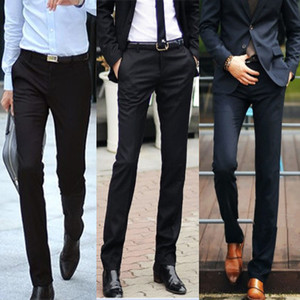 Mùa hè người đàn ông kinh doanh quần thẳng mỏng màu đen phù hợp với quần chân mặc quần áo miễn phí nóng mỏng phù hợp với quần thủy triều quần vải nam