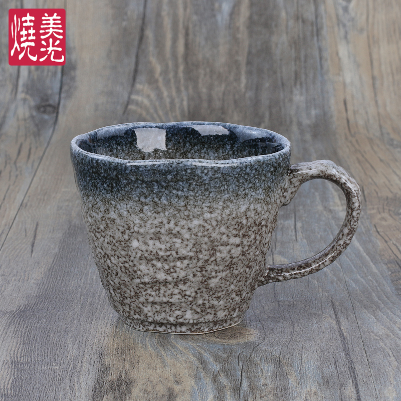 Blue In StoneJapanese  ceramics glass teacup Water cup manual Coarse pottery Tea cup Small tea cup originality coffee cup Mug