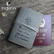 Original handmade da hộ chiếu túi retro top lớp crazy horse da hộ chiếu trường hợp Hong Kong và Macao Đài Loan ID thay đổi gói thẻ