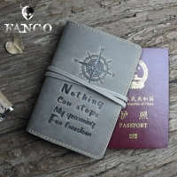 Original handmade da hộ chiếu túi retro top lớp crazy horse da hộ chiếu trường hợp Hong Kong và Macao Đài Loan ID thay đổi gói thẻ bao hộ chiếu đẹp