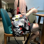 Fuyi túi đeo vai chính hãng 2019 mới túi du lịch nhẹ thời trang Hàn Quốc phiên bản in vải Oxford - Ba lô