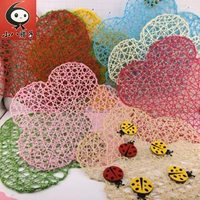 Mẫu giáo sáng tạo môi trường DIY vật liệu bố trí dây giấy mat hoa mat màu trang trí thủ công dán đồ chơi sáng tạo mầm non