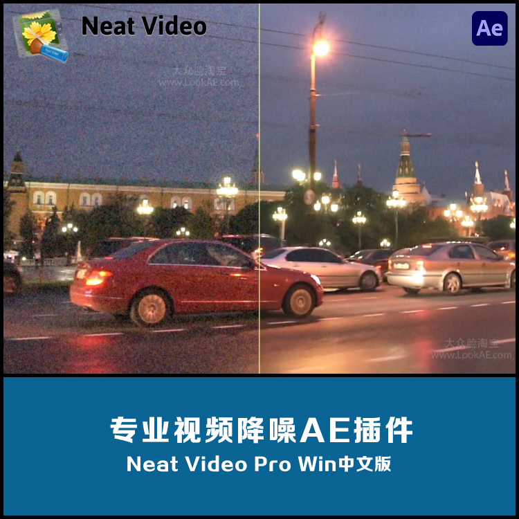 中文汉化AE插件-最强最优秀专业视频降噪插件 Neat Video Pro V6.0.0 Win