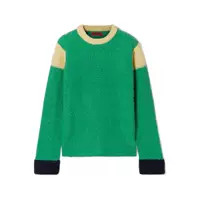Mua áo len dệt kim màu Eckhaus Latta Kermit 2019 - Áo len thể thao / dòng may áo len nam form rộng