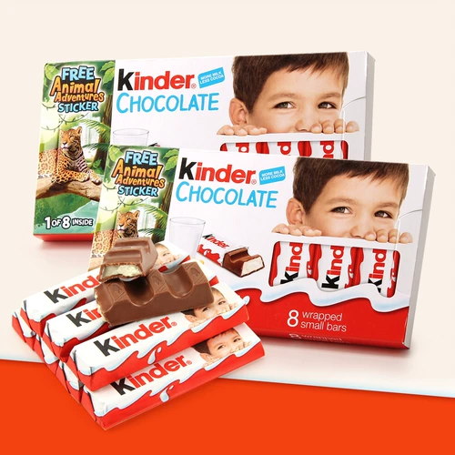 Kinder Jianda Milk Chocolate T8 Установил импортированную сеть красных блюд сэндвич подарки на день рождения детские закуски