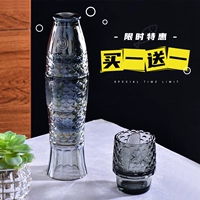Испанский творческий кои -ананасовый чашка прозрачная упаковка водяной чашки набор Lienned Cup Home Fish -Capers Glass