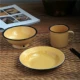 13 Желтая чаша 7 чистая желтая рот чашка 16 чистая желтая тарелка см