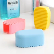 Bàn chải giặt silicone làm dày cầm tay Kẹo màu Mini Quần áo nhỏ Washboard Washboard Housework Cleaning - Hệ thống giá giặt