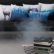 Rừng sương mù Bắc Âu IKEA Mỹ đơn giản sofa đệm gối xe ghế văn phòng bông và vải lanh gối thắt lưng gối