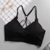 Áo crop top ngực kiểu chống mục tiêu nữ thể thao bra bra dây đeo vest gợi cảm tụ tập làm đẹp dưới quần lót trở lại - Ống Ống