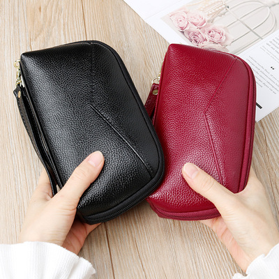 taobao agent Long capacious wallet, small clutch bag, hand loop bag, mobile phone with zipper, new collection