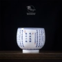 Handmade trái tim màu xanh và trắng cốc Jingdezhen gốm sứ cốc Kung Fu bộ trà cao cấp hộp quà tặng sản phẩm cá nhân cốc - Trà sứ chén uống trà