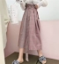 Mùa hè của phụ nữ Hàn Quốc phiên bản của tính khí sang trọng hoang dã vi lỏng lẻo lỏng áo + kiểm tra cao eo váy ren phù hợp với những kiểu đồ bộ thun may Bộ đồ