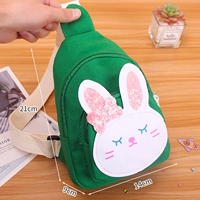 Блестки для ногтей, кролик, зеленая сумка через плечо