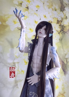 taobao agent [Qiye Building] BJD long hair-ancient style bangs styling wig- 【Shuo Yu】 -Nose Black-1/3 Uncle