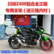 Áp dụng cho hợp kim nhôm Kawasaki Z400 ba hộp Hộp bên hợp kim nhôm Kawasaki 400 Hộp đuôi Sửa đổi thân cây - Xe gắn máy phía sau hộp