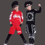 Quần áo hip hop đường phố quần áo cô gái nhảy hiện đại quần áo trẻ em thực hành jazz thiết lập trang phục trống Chaobao