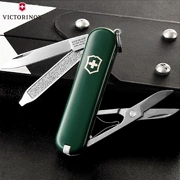 Dao chính hãng Thụy Sĩ chính hãng mẫu 58mm (màu xanh lá cây) 0.6223.4 Vickers mini đa chức năng gấp dao Thụy Sĩ