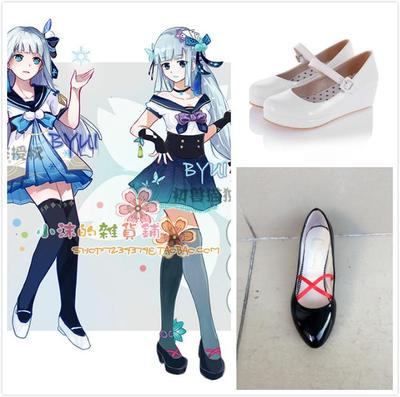 taobao agent Yinyang Division Snow Girl Snow Girl Blue Lantern soft Meng Mei Meng Daily COS shoes high heels
