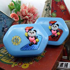Коробка 老经典国货90年亚运会经典盼盼熊猫形象香皂盒肥皂盒拍摄道具
