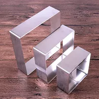 Маленький квадратный плюс газовый мусс для выпечки плесени 2/2,5/3 -дюймовый кольцо для пирога