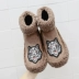 Giày tuyết nữ 2018 mới mùa đông giày nữ phiên bản Hàn Quốc của áo thêu lông thú ấm áp giày bông nữ giày boot nữ cao gót Giày ống