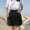Cao eo denim váy nữ mùa hè 2018 mới Hàn Quốc phiên bản của váy sang trọng một từ trắng lông bước váy sinh viên
