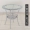 Bàn ghế sân thượng Bàn ghế ban công đồ nội thất nhỏ màu đen bàn tròn trà năm mảnh đan mây ghế trà bàn cà phê - Bàn trà