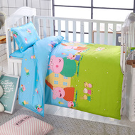 Mùa thu và mùa đông bông mẫu giáo quilt ba mảnh thiết lập với lõi cotton trẻ em nap là sáu bộ phim hoạt hình bộ đồ giường bé