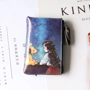 Dễ thương vẽ tay túi nhỏ túi sơn phụ nữ mini túi chìa khóa sáng tạo phim hoạt hình phụ nữ sinh viên ví tiền