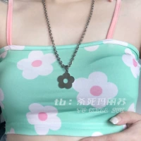Снаряжение из нержавеющей стали, подвеска, ожерелье, в цветочек